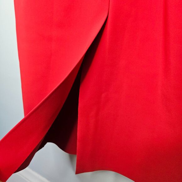 GRETA CONSTANTINE Lagos Dress Large Red Cap Sleeve Sheath Polyamide Stretch NWT - Picture 6 of 10